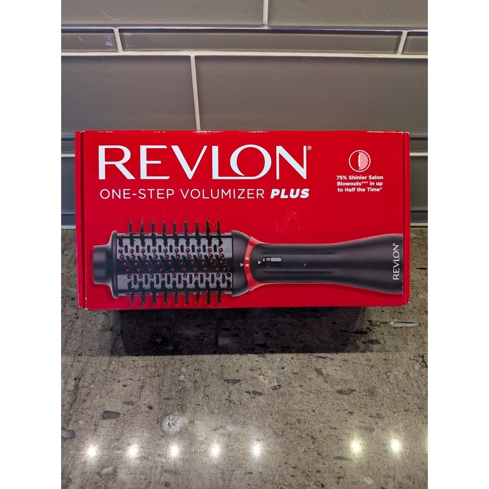 Revlon One-Step Volumizer PLUS Hair Dryer and Air Brush Black Red